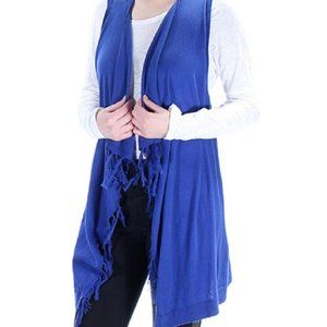 G.H. Bass & Co. Women's Soft Cotton Blend Vest in Royal Blue, Size , $79